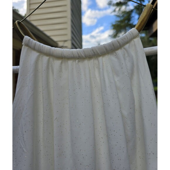 Ashley Stewart Women's Ivory Glitter Maxi Dress 14/16 Halter NWT - Picture 5 of 7